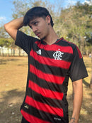 Camisa Flamengo I 2025 Torcedor Adidas Masculina - Vermelho+Preto
