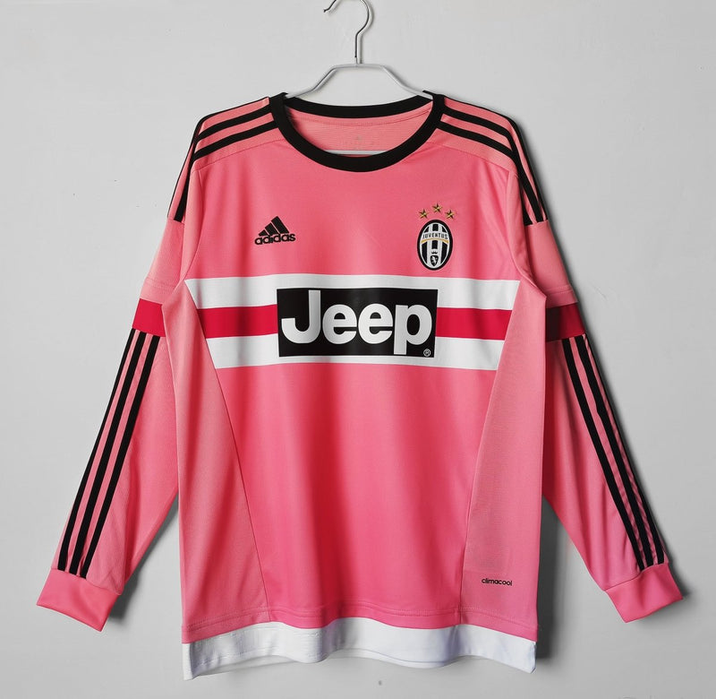 Camisa da Juventus 2015 Retrô  Manga longa - Rosa