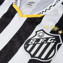 Camisa do Santos I 2025  preta e branca