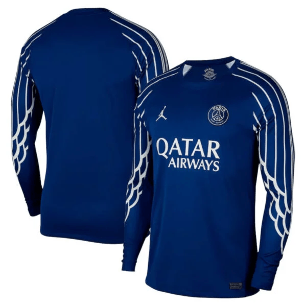 Camisa PSG Jordan Azul 2024/25 Fourth IV Manga Longa