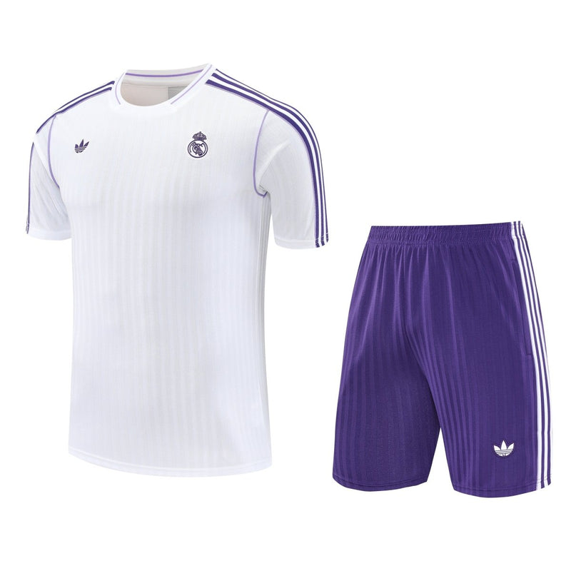 Kit de Treino adulto Real Madrid 2025/26 Short e Camisa