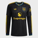 Camisa Manchester United III Manga Longa 25/26 - Torcedor Masculina - Preta